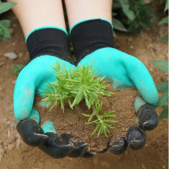 10 Pairs Professional Gardening Gloves with Integrated Digging Claws - Thorn-Proof and Waterproof Landscape Gloves for Planting, Seeding, and Yard Work - One Size Fits All