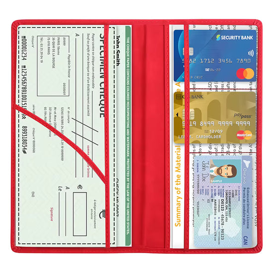 3 Pcs Premium PU Leather Car Registration and Insurance Holder - Slim Auto Document Organizer, Driver&