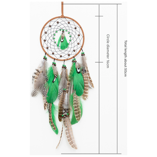 Crescent Boho Forest Dreamcatcher Wind Chime Pendant - INS Style Moonlit Serenity Decor