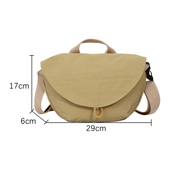 Beige Nylon Fitness Waist Bag - Lightweight Crossbody Fanny Pack for Cycling and Running