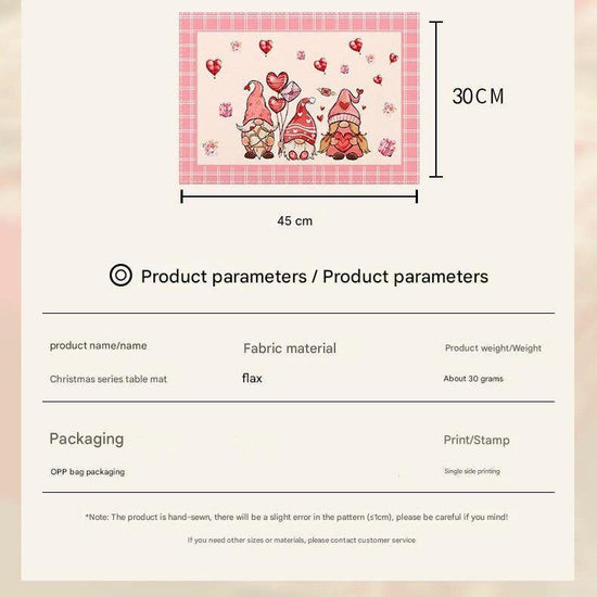 Easter Cotton-Linen Placemats - Set of 4 Anti-Stain Table Mats(Style 17)