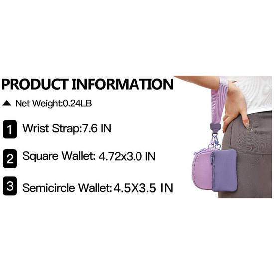 Purple Stylish Mini Wristlet Wallet - Nylon, Multi-Compartment Design