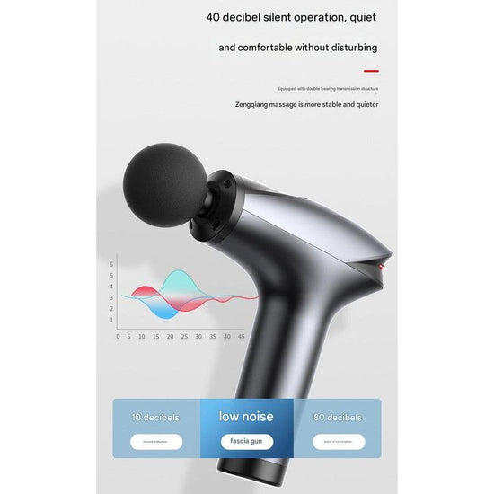 Gray Fitness Muscle Relief Gun - Mini, Cold Pack, LED Display