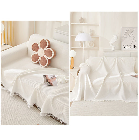 180*420CM Pink Premium Polyester Sofa Throw Blanket, Multi-Seasonal Use, Sofa Protector