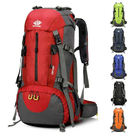 Blue High-Capacity Nylon Hiking Backpack - Durable, Multi-Functional Outdoor Travel Pack