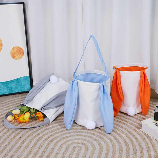 Blue Adorable Easter Bunny Ear Tote Bag - Stylish Rabbit-Themed Candy Bag