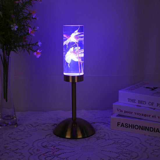 Daisy Eternal Flower Acrylic Table Lamp - Color-Changing LED, USB Rechargeable, Touch Control