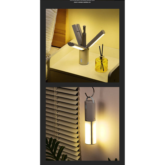 Foldable Camping Lantern - Multi-Functional Outdoor LED Tent Light (2400mAh)