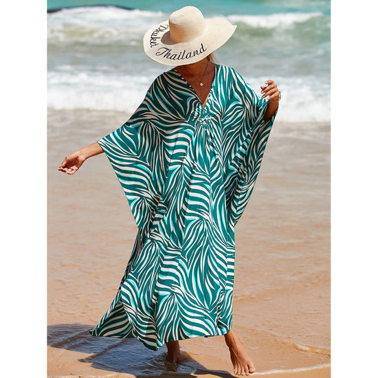 Style 4 Loose Fit Caftan Dress - Resort Style Beach Coverup for Women