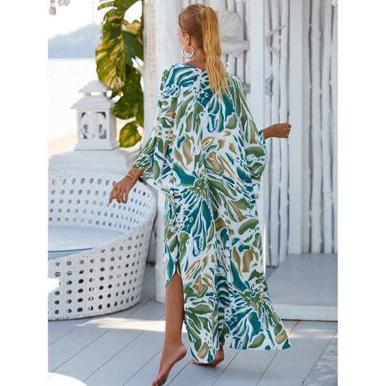 Style 10 Loose Fit Caftan Dress - Resort Style Beach Coverup for Women