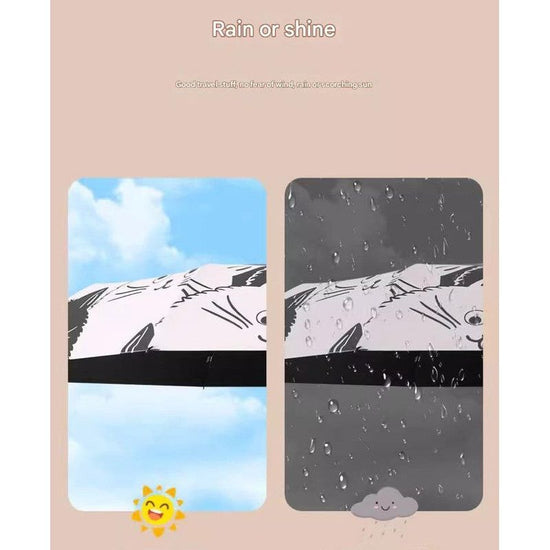Cat Shadow Cute Cartoon Umbrella - Sun/Rain Umbrella
