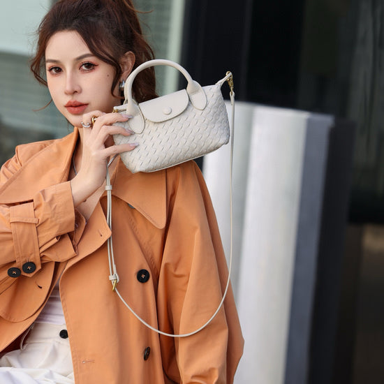 Beige Woven Shoulder Bag - Stylish Dumpling Bag, Simple and Versatile Crossbody for Women