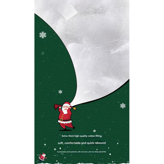 Festive Detachable Pet House - Cozy Red Candye Design (S - 37x46cm)