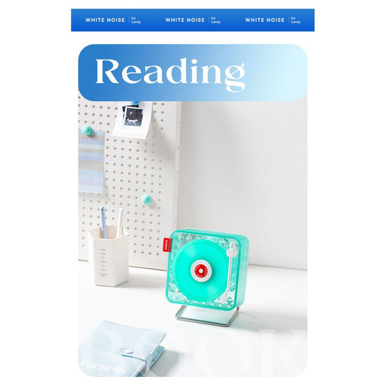 Green Retro Bluetooth Speaker - Transparent Vinyl Design with RGB Light