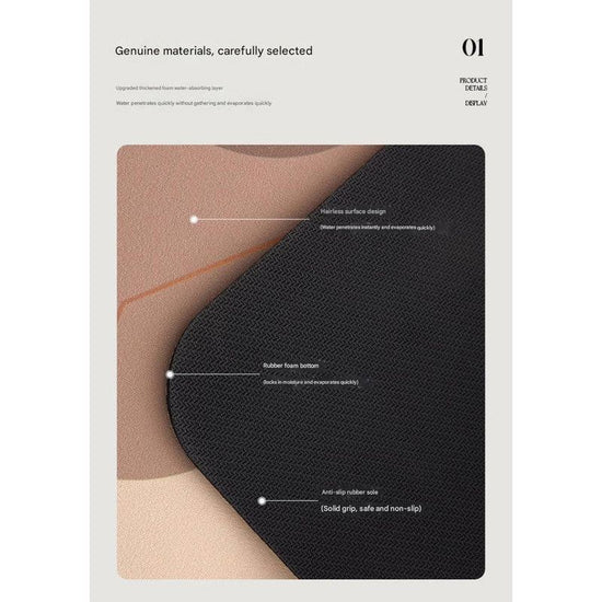 2 Pcs Style 11 Brown Puppy pattern Cartoon Pet Feeding Mat for Cats & Dogs - Absorbent Diatom Mud Splash-Proof Mat, Easy to Clean