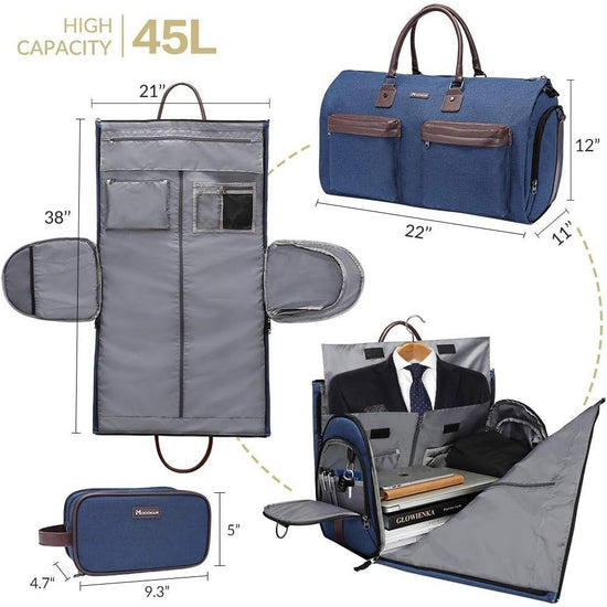 Dark Blue 45L Garment Duffel Bag - Men&