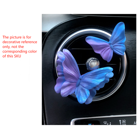 Aurora Purple Butterfly Set of 3 Butterfly Car Air Vent Clips - Decorative Scent Diffuser Ornaments
