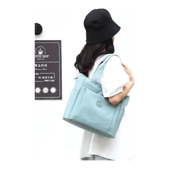 Modern Aqua blue Shoulder Bag with Multiple Pockets - Perfect for Work