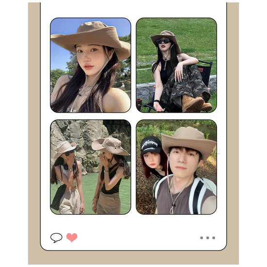 Water-Repellent Wide-Brim Bucket Hat with Adjustable Chin Strap - Sun Protection Green