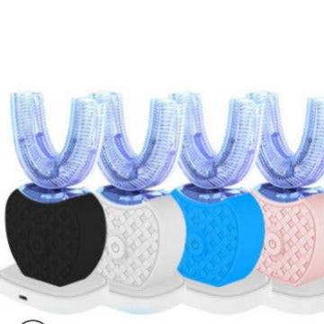 Electric Ultrasonic Toothbrush Couple Set with Charging Base and Smart Cleaning Technology(pink)