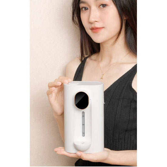 Smart Automatic Mouthwash Dispenser - Wall-Mounted, 3 Adjustable Levels, LED Display & Magnetic Cups(Black)