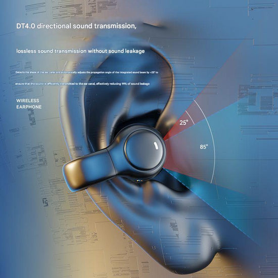 Open-Ear Conduction TWS Earbuds - Bluetooth 5.4, 9D Surround Sound, LED Display, Long Battery Life(Skin color)