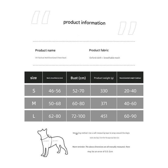 Green Tactical Dog Training Harness - Adjustable Vest for Training and Walking - S