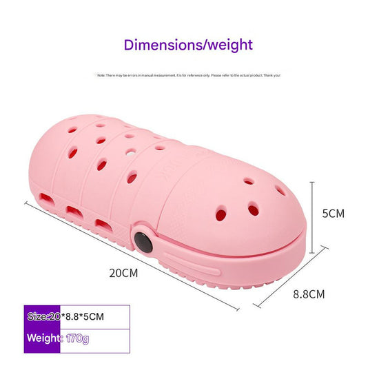 2 - pcs Purple Cute Clog-Shaped Pen Holder for Desk Organization