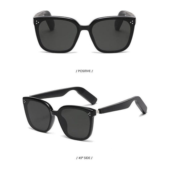 Black Fashion Bluetooth Music Sunglasses - UV Protection Eyewear with Speakers