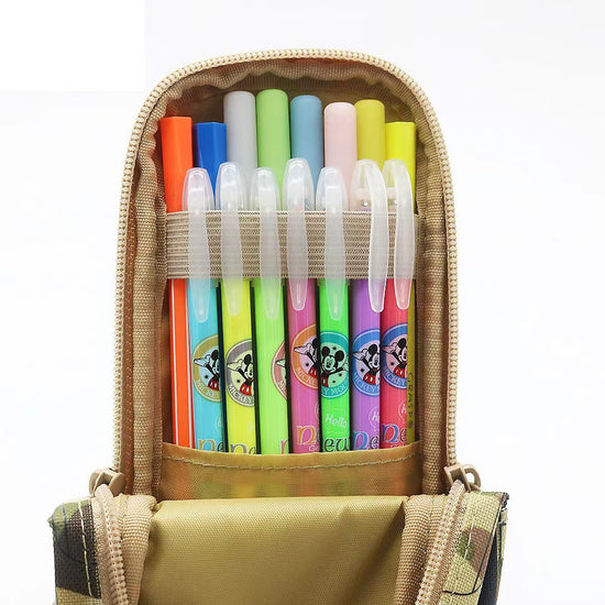 Three-piece camouflage pencil case - school supplies for students