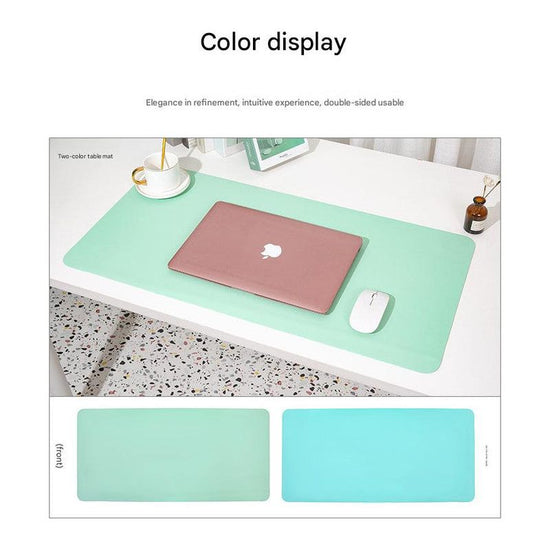 Green Extra-Large Leather Table Mat for Study & Work - Pad for Students & Office Use (100x50cm)