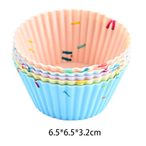 Style 1 Silicone Mini Cake Molds (30 Pack) - For Cupcakes, Desserts (6.5x6.5x3.2cm)