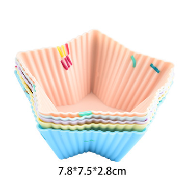 Style 2 Silicone Mini Cake Molds (30 Pack) - For Cupcakes, Desserts (7.8x7.5x2.8cm)