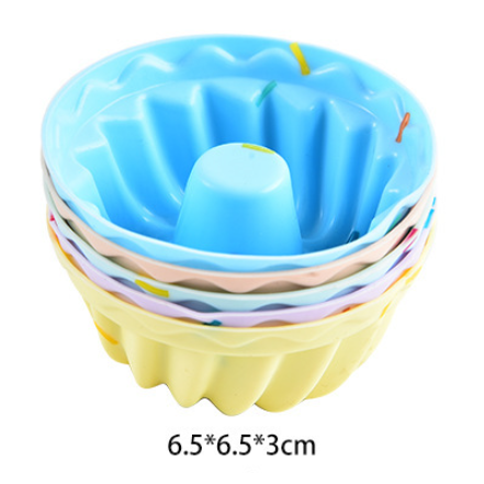 Style 9 Silicone Mini Cake Molds (30 Pack) - For Cupcakes, Desserts (6.5x6.5x3cm)