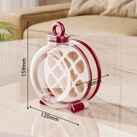 Red Portable Press-Release Ice Cube Maker Bottle - Makes 12 Cubes, Doubles as Bottle