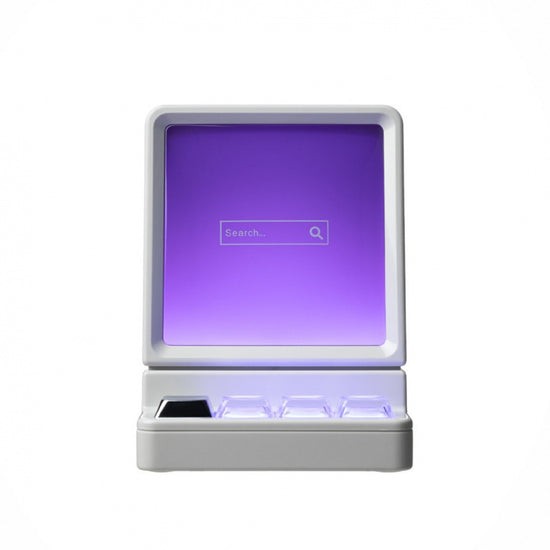 Vintage PC Design Bluetooth Speaker - Portable, Colorful LEDs, Phone Holder