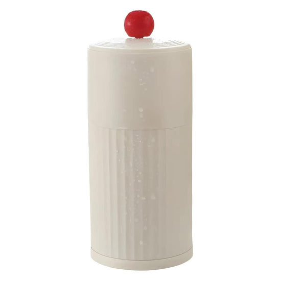 Beige Automatic Lifting Makeup Brush Holder - Dustproof Desktop Organizer with Lid & Compartments