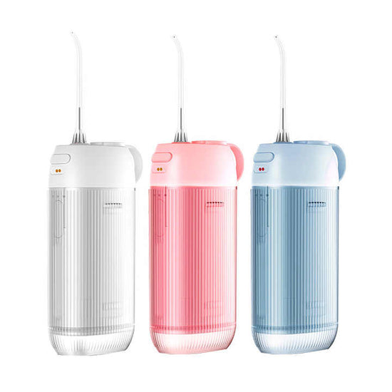 Pink Advanced Portable Water Flosser - USB Rechargeable Cordless Oral Irrigator, 3 Modes, IPX7 Waterproof for Travel & Home