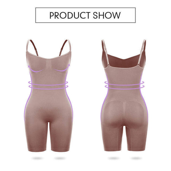 Size XXL Skin Color Seamless Full Body Shaper for Women - Tummy Control, Butt Lifter & Thigh Slimmer Bodysuit