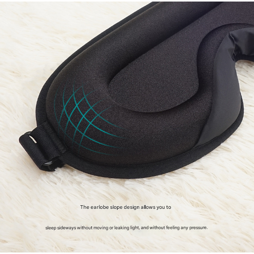 Red Set of 2 3D Contoured Sleep Eye Masks - Total Blackout Memory Foam Blindfold with Lycra