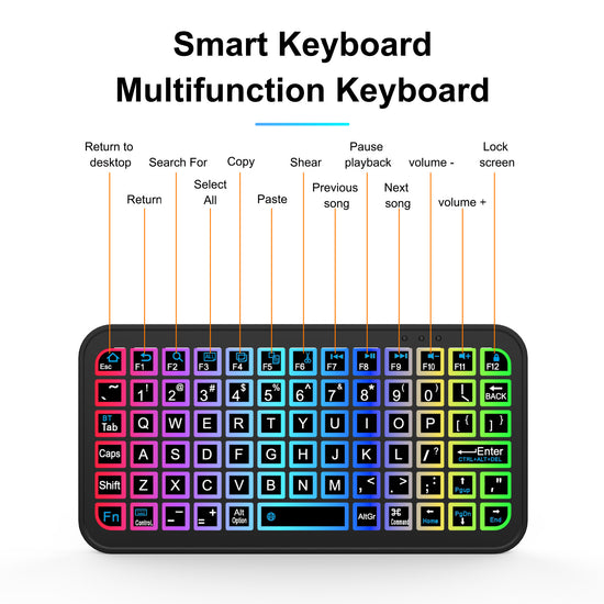 M7 Ultra-Slim Mini Bluetooth Keyboard - Tri-System Portable Wireless Typing for Phone, Tablet & PC