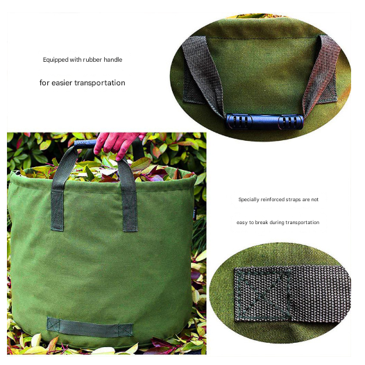 Grey Durable Green Garden Leaf Collection Bag