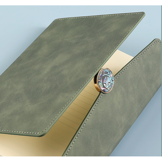 Green Premium A5 Three-Fold Notebook Gift Set with 16GB USB and Pen