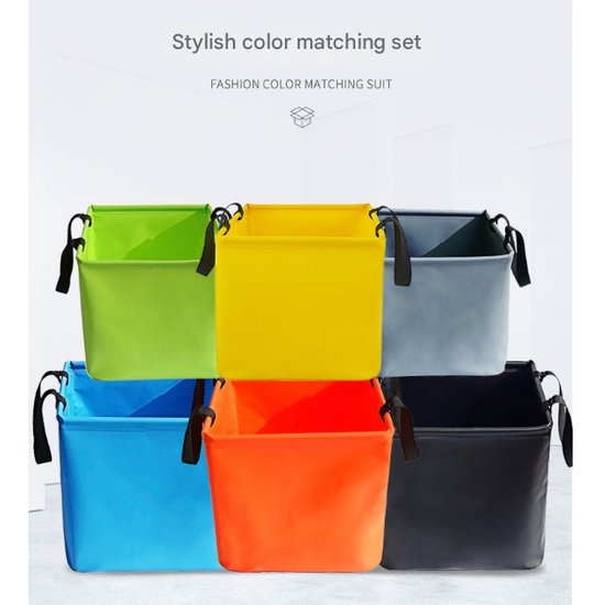 Green 25L Collapsible Bucket - Heavy-Duty PVC Waterproof Folding Pail for Fishing, Camping & Car Washing