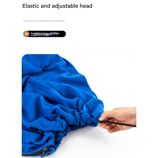 Blue Versatile Double-Sided Fleece Bag Liner - Lightweight & Portable Travel Blanket for Camping & Outdoors