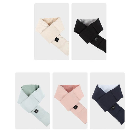 Light Green USB Electric Heated Scarf - Portable Puffer Neck Warmer with 3-Level Heat Control for Winter