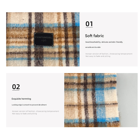 Yellow-green Plaid Color-Block Women&