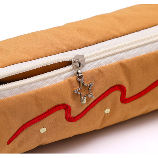 Light Coffee Brithday Dod Vibrant Color Block Pencil Case - Large Capacity Stationery Organizer for School & Office