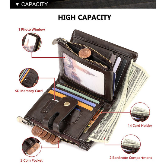 Red Genuine Leather Men&