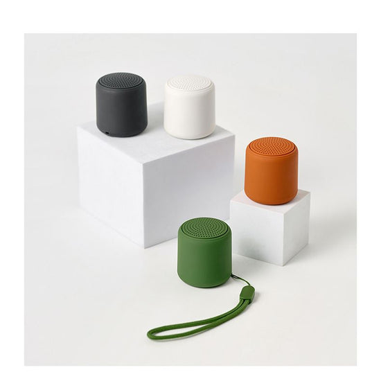 White Mini Portable Bluetooth Speaker - Compact Wireless Speaker with Rich Bass & Dual Sound Modes